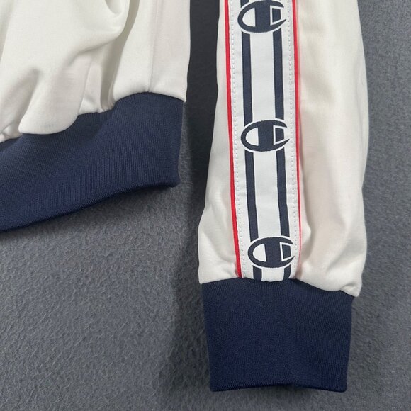 Champion Track Jacket Womens Large White Life Crown C Logo Full Zip Track Jacket - Picture 13 of 16